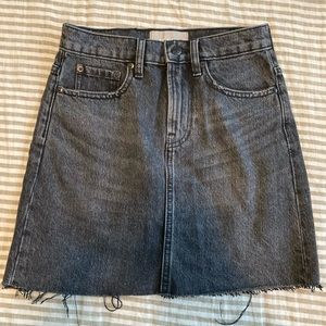Everlane black denim skirt